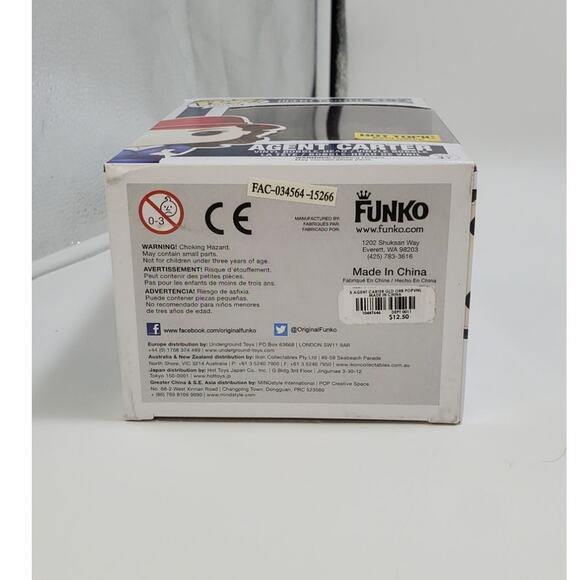 Funko Pop! Marvel Agent Carter with Gold Orb Hot Topic Exclusive #102 **NOS** - Picture 6 of 6